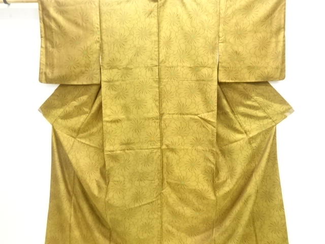 Flower-patterned woven kimono